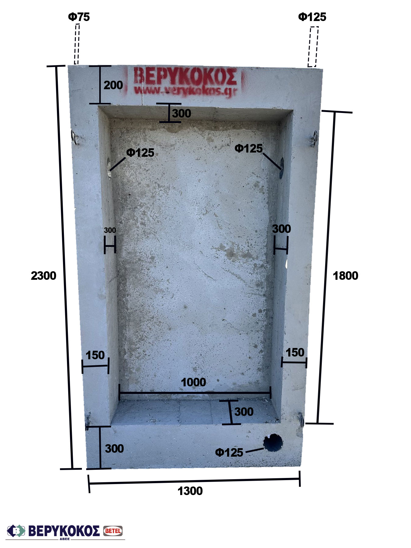 ΒΑΣΗ PILLAR ΔΕΗ 230Χ130Χ55 ΡΟΗΣ 2 ΡΟΛΟΓΙΑ Image 1++