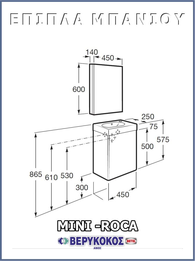 ΕΠΙΠΛΟ ΜΠΑΝΙΟΥ - MINI - ROCA Image 1++