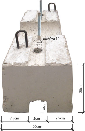 ΤΣΙΜΕΝΤΙΝΟ ΣΤΗΡΙΓΜΑ ΣΩΛΗΝΩΝ 20Χ50Χ20 Image 1++