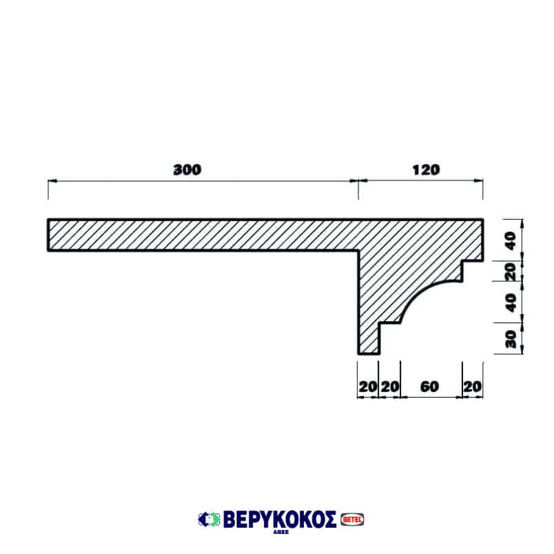 ΣΤΗΘΑΙΑ ΒΕΡΑΝΤΩΝ 114Χ44Χ12,5 Image 1++