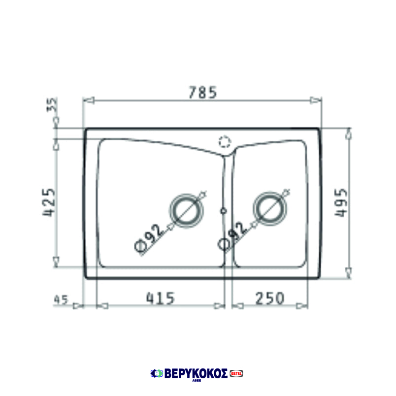 DELIA 79X50 1 3/4B Image 1++