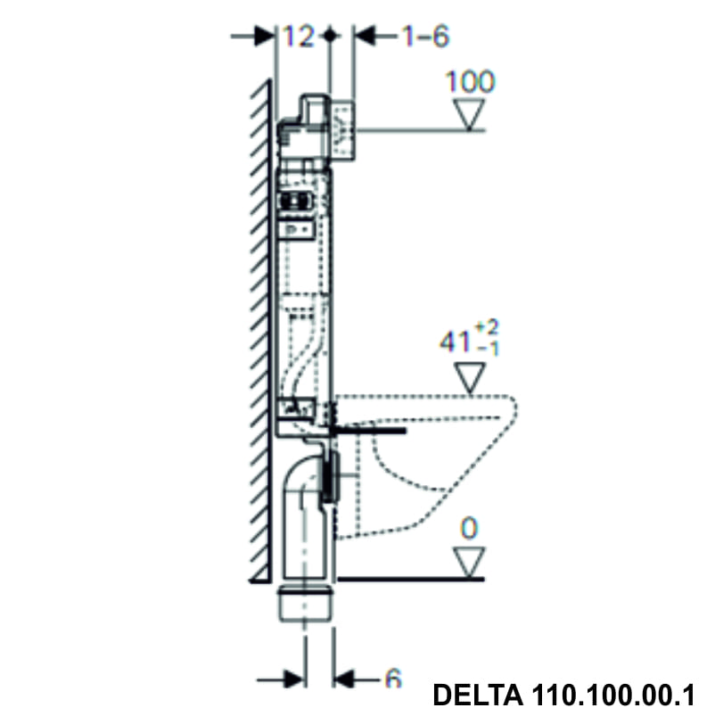 ΚΑΖΑΝΑΚΙ GEBERIT DELTA 110.100.00.1 Image 1++