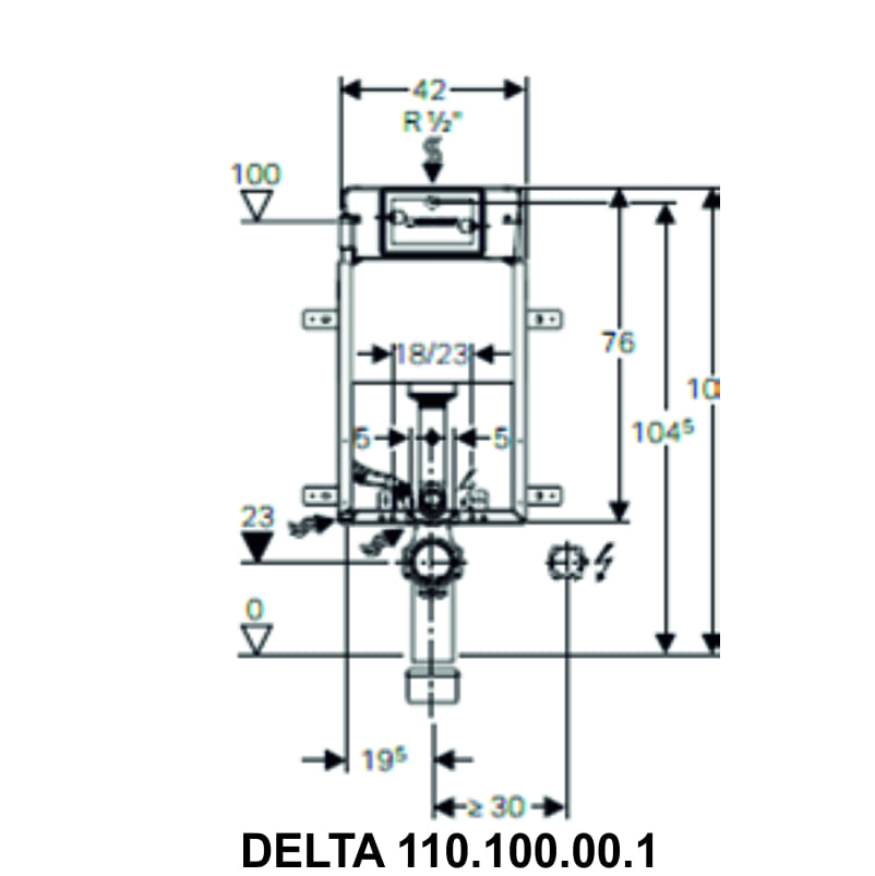 ΚΑΖΑΝΑΚΙ GEBERIT DELTA 110.100.00.1 Image 1++