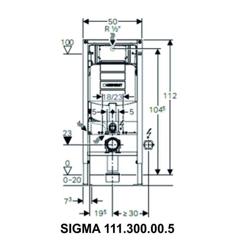 ΚΑΖΑΝΑΚΙ SIGMA 111.300.00.5 GEBERIT Image 1++