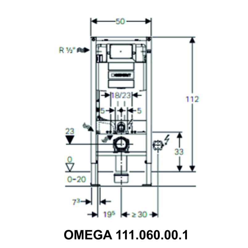ΚΑΖΑΝΑΚΙ OMEGA 111.060.00.1 GEBERIT Image 1++