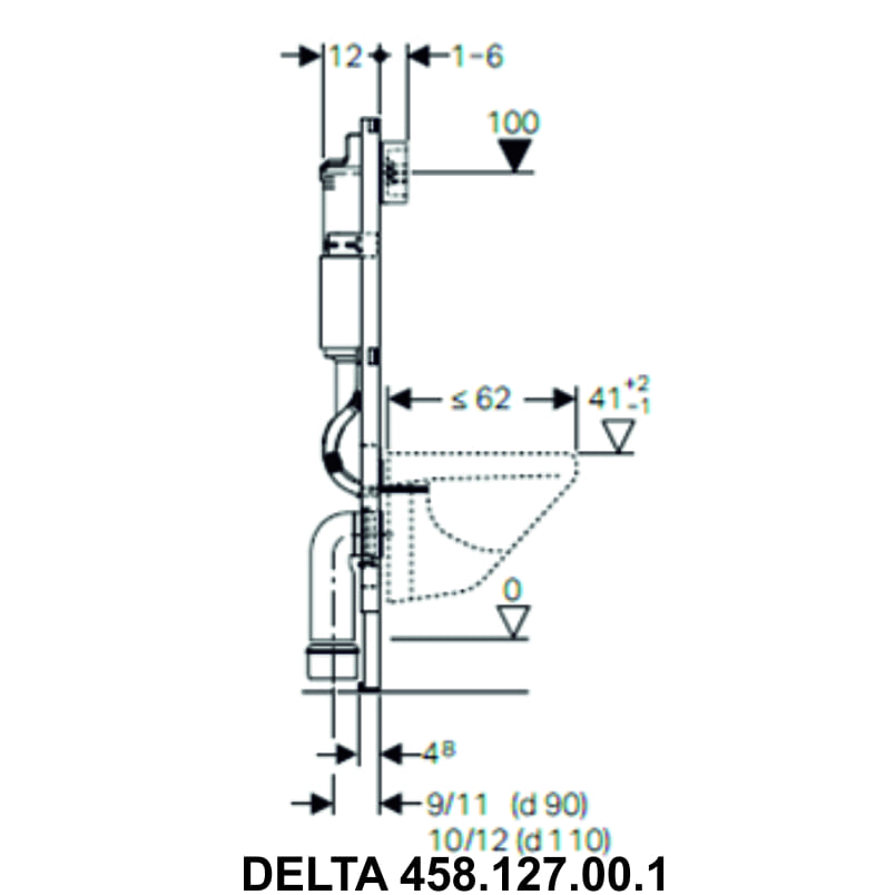 ΚΑΖΑΝΑΚΙ DELTA 458.127.00.1 GEBERIT Image 1++