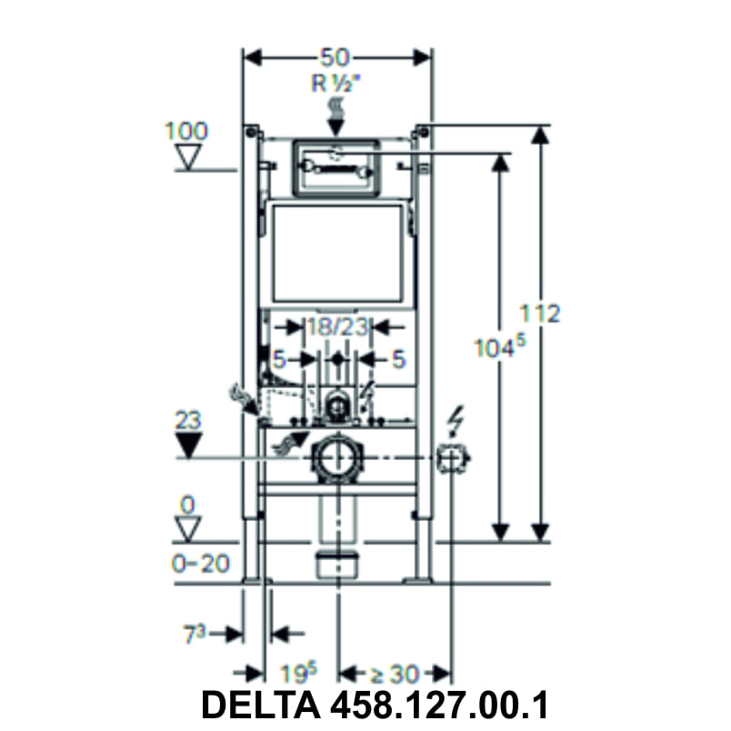 ΚΑΖΑΝΑΚΙ DELTA 458.127.00.1 GEBERIT Image 1++
